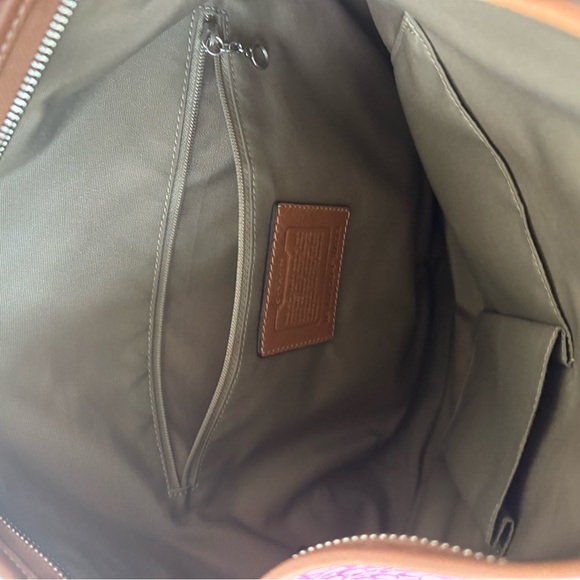 Coach Pink Signature Print Shoulder Bag - Picture 5 of 7